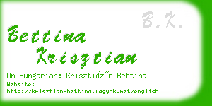 bettina krisztian business card